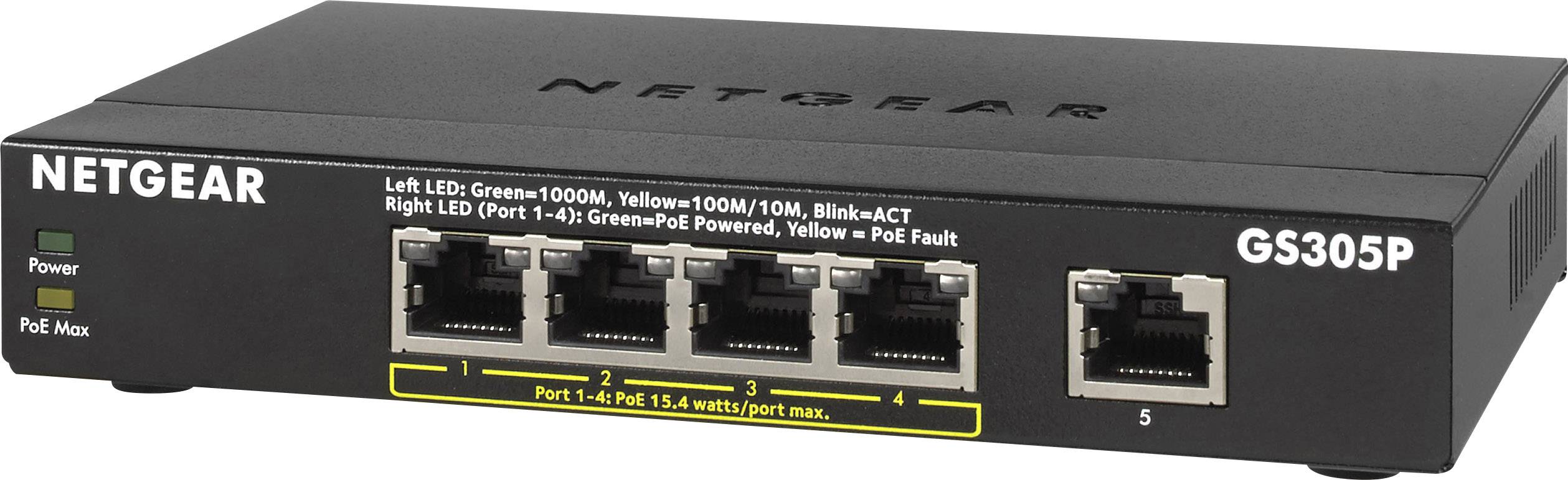 NETGEAR GS305 Network switch 5 ports 1 MBit/s