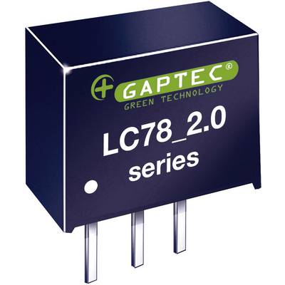 Electronic component with the inscription 'GAPTEC Green Technology LC78_2.0 series'. It has three terminals.