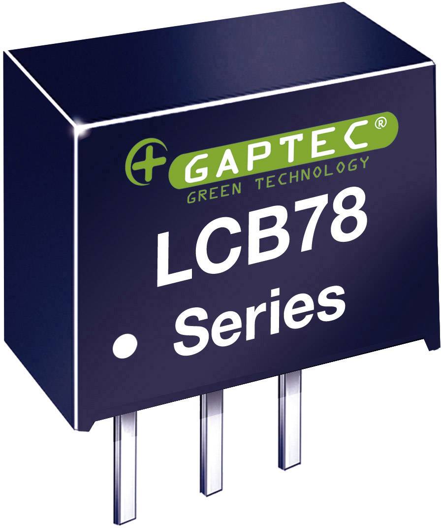 Electronic component from the 'GAPTEC LCB78 Series', with three metal pins and inscription 'Green Technology'.