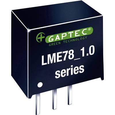Black electronic component with the inscription 'GAPTEC Green Technology LME78_1.0 series' and three metallic terminals.