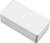 White rectangular plastic box with rounded corners, closed.