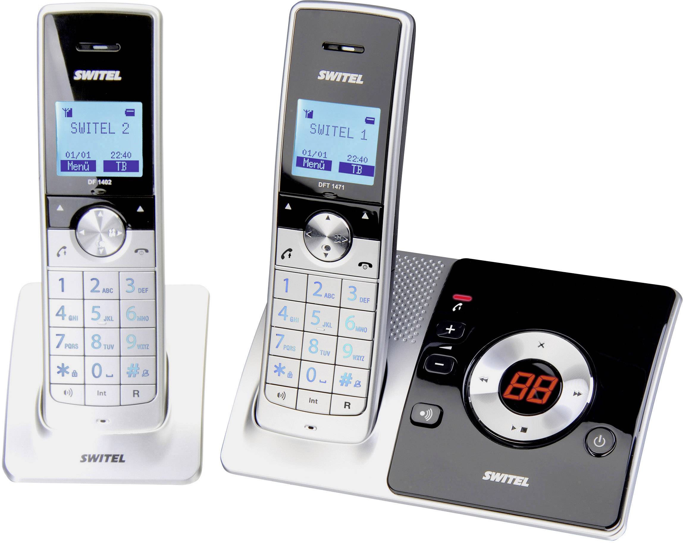 Switel DFT 1472 Duo DECT/GAP Cordless analogue Answerphone, Handsfree