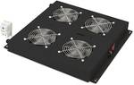 Roof fan unit for unique network and dynamic basic, 4 fan, thermostat, switch, 552 m³/h, color black (RAL 9005)