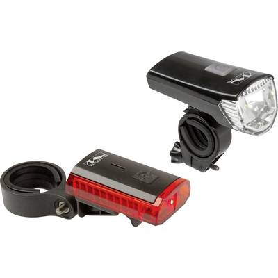 M-Wave Bike light set ATLAS K 11 USB LED (monochrome) rechargeable Black-0