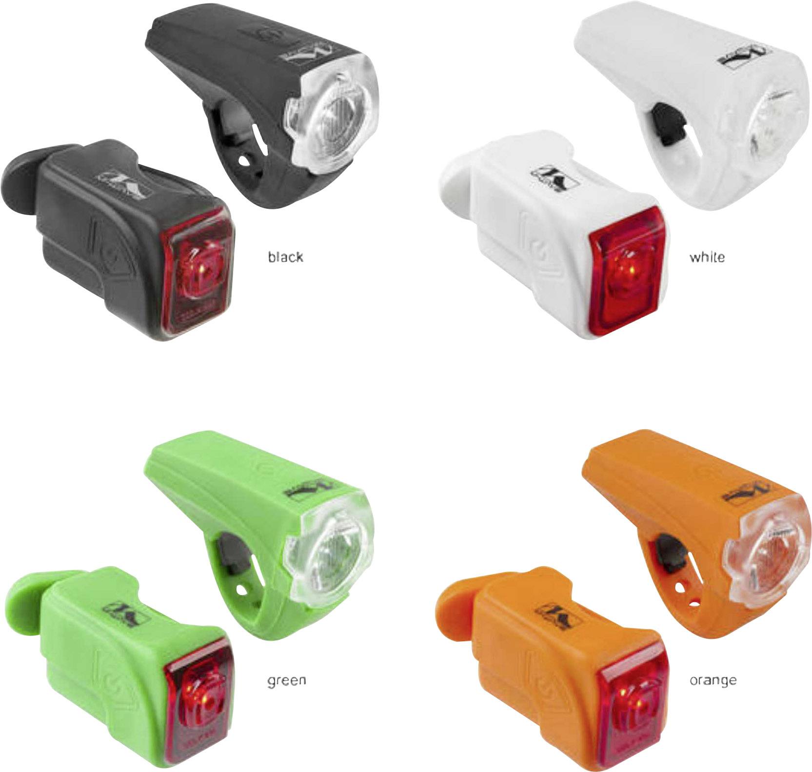 M-Wave Bike light set ATLAS K10 USB LED (monochrome) rechargeable Black-1