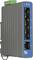 'Industrial Ethernet switch with five network ports and LED indicators, suitable for harsh environments.'
