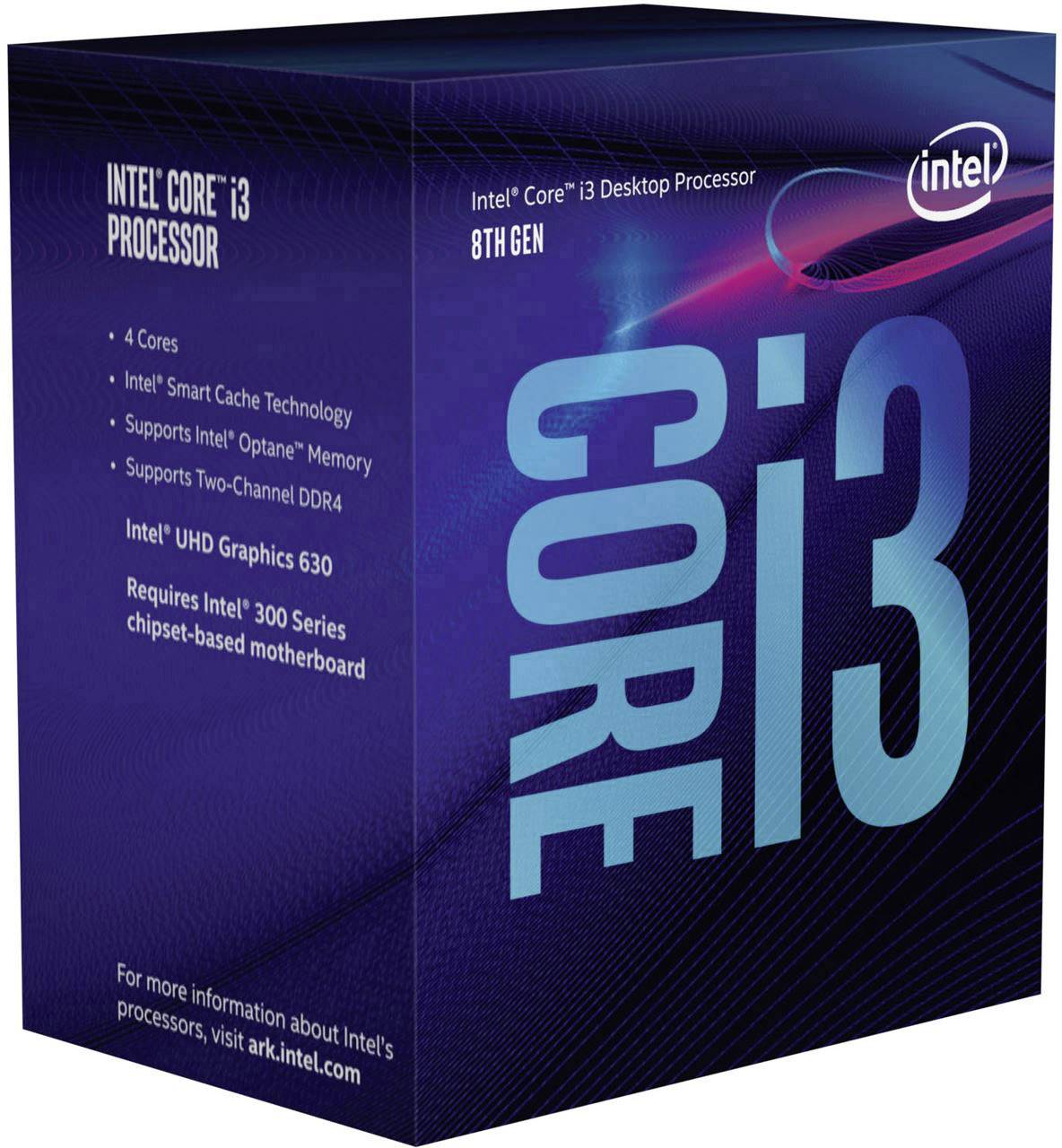 Intel Core i3 i3-8100 4 x 3.6 GHz Quad Core Boxed processor PC base: Intel® 1151v2 65 W