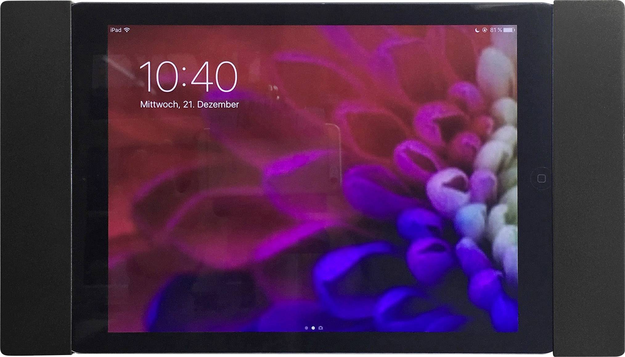 Smart Things s11 b iPad wall mount Compatible with Apple series: iPad Air, iPad Air 2, iPad Pro 9.7, iPad 9.7 (March 2017), iPad 9.7 (March 2018) Black