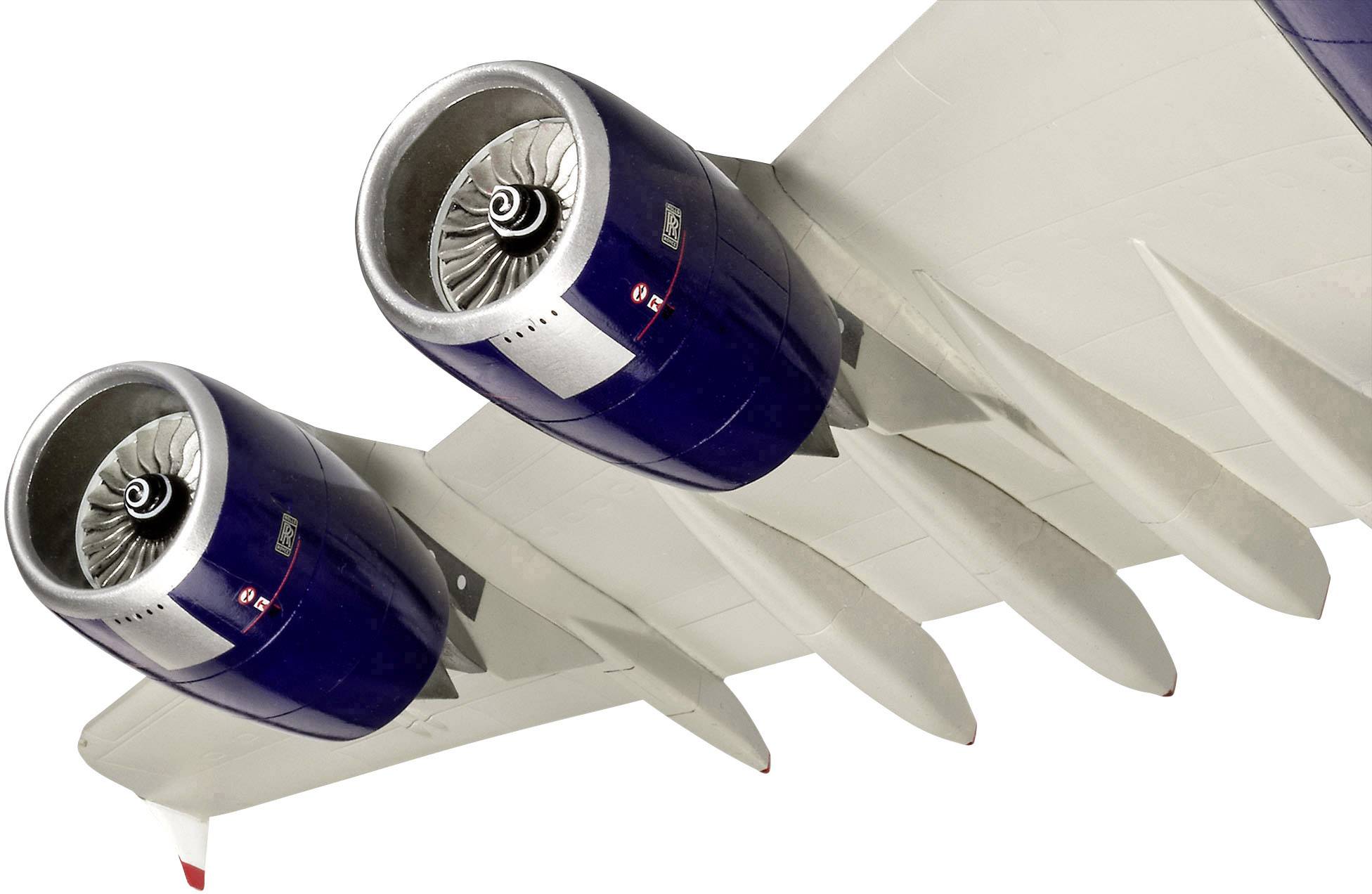 Jet aircraft with two engines mounted beneath the wing.