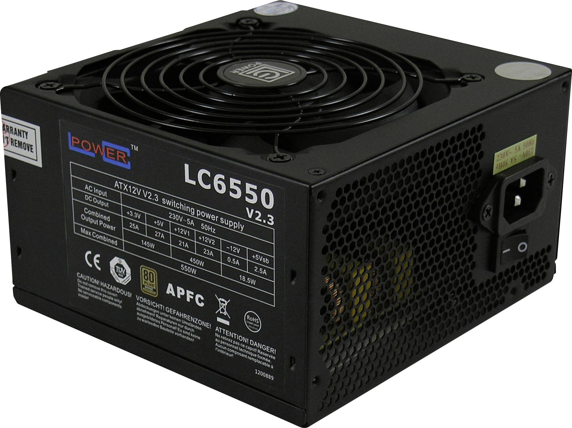 LC Power LC6550 V2.3 PC power supply unit 550 W ATX 80 PLUS Bronze