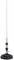 A mobile radio antenna with a magnetic base, suitable for vehicle mounting. The antenna is silver with a black base.