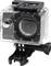 Action camera in a robust, clear housing with mounting bracket, suitable for recording under extreme conditions.