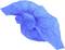 A blue disposable overshoe made from lightweight, non-woven material.