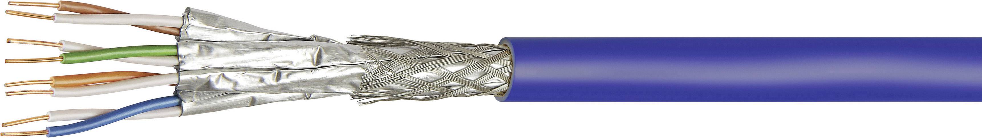 Goobay 91893 Network cable CAT 7a S/FTP 4 x 2 x 0.32 mm² Blue 100 m