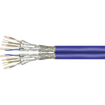 Goobay 91896 Network cable CAT 7a S/FTP 4 x 2 x 0.32 mm² Blue 100 m