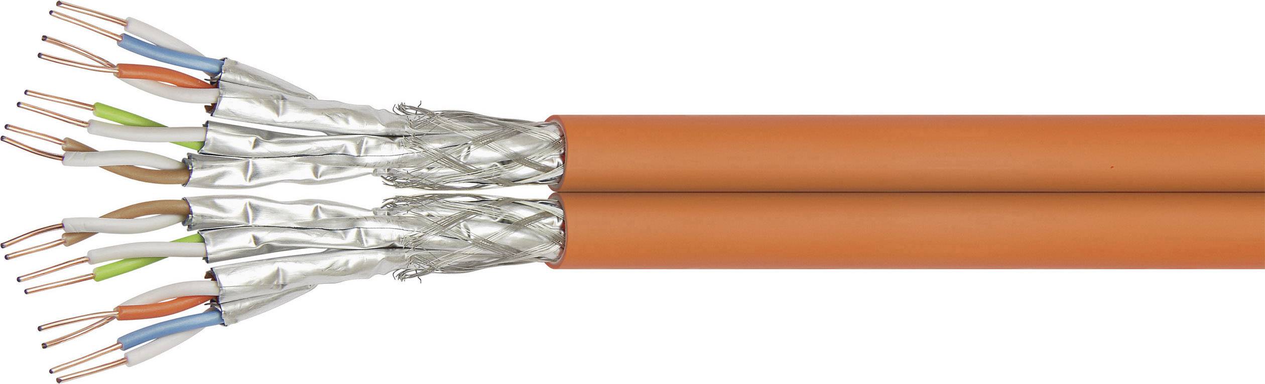 TRU COMPONENTS TC-7411024 Network cable CAT 7a S/FTP 4 x 2 x 0.25 mm² Orange 100 m