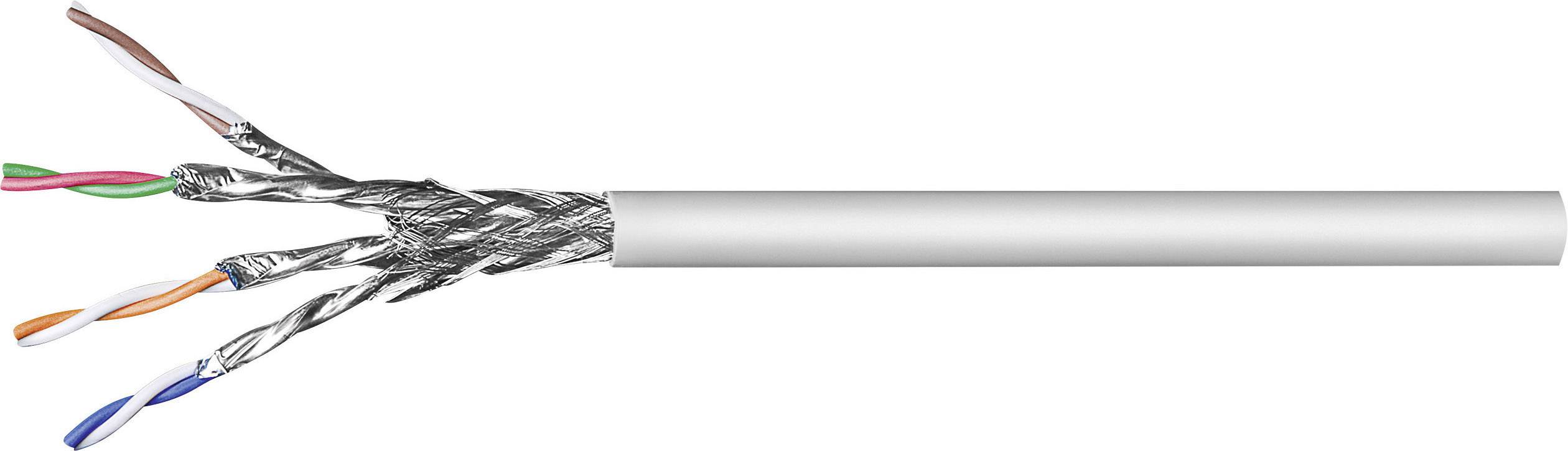 TRU COMPONENTS TC-7411040 Network cable CAT 6A S/FTP 4 x 2 x 0.12 mm² Grey 305 m