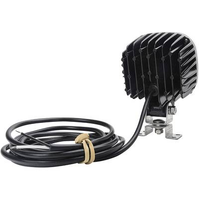 LED work light with metal mounting bracket and long cable. Designed for robust outdoor applications.