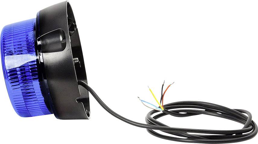 A blue warning light with black cables featuring multiple cores. It is used for emergency and safety purposes.