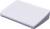 A white, rectangular chopping board with rounded corners lies flat on a surface.