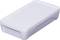 A rectangular, white plastic container with a lid, suitable for storing food or other items.