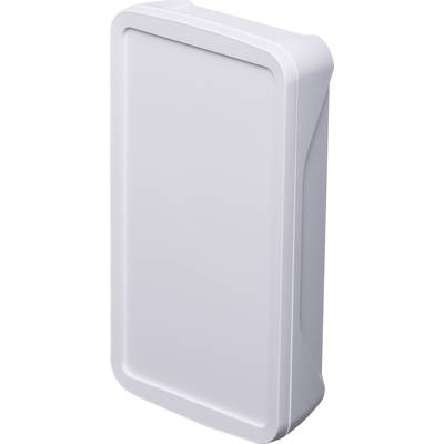 A white, rectangular plastic enclosure with rounded edges, commonly used for devices or electronic equipment.