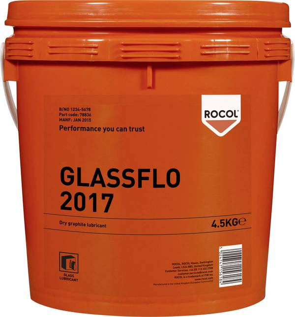 Rocol GLASSFLO 2017 GLASSFLO dry graphite lubricant  4.5 kg