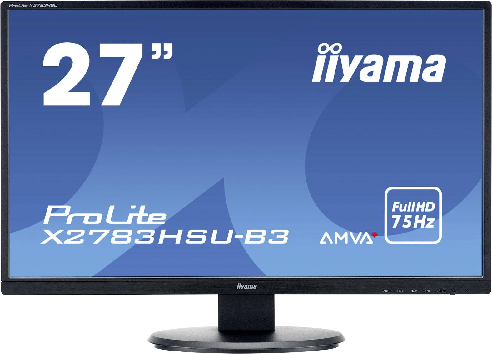 Iiyama PROLITE LED 68.6 cm (27 inch) EEC B (A++ – E) 1920 x 1080 p Full HD 4 ms VGA, HDMI™, DisplayPort, Headphone jack (3.5 mm), USB 2.0 AMVA+ LED