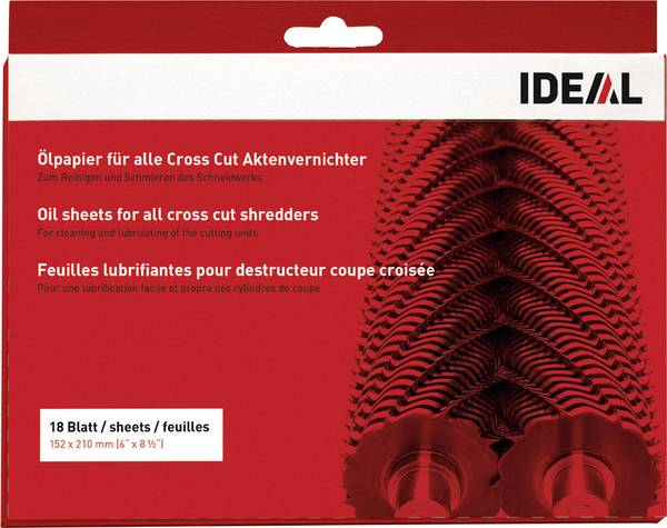 Ideal Office 9000631 Shredder lubricant sheets 18 sheet