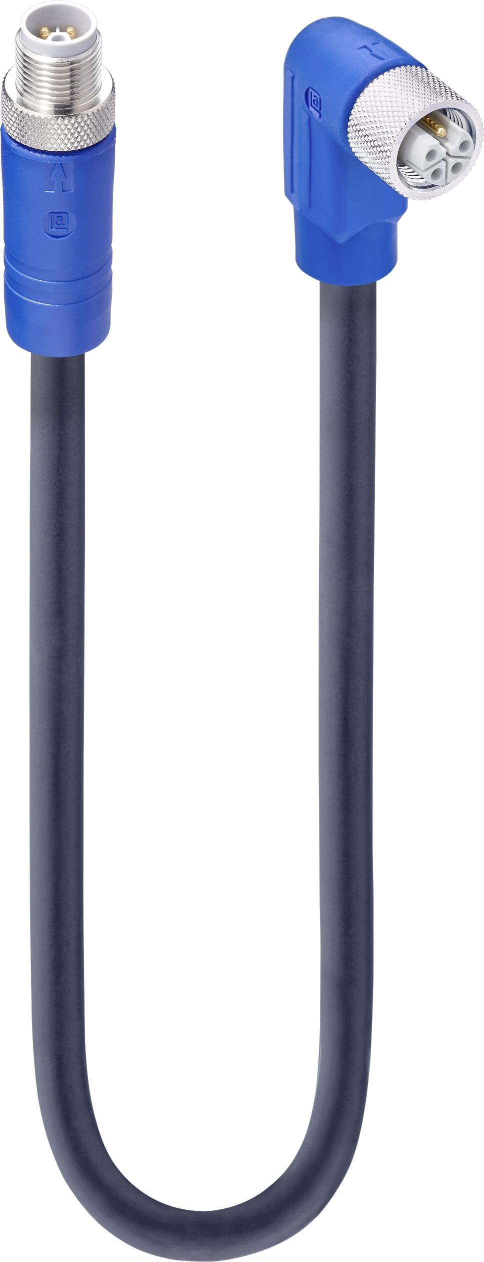 Lumberg Automation 934853174 Sensor/actuator connector (pre-fab) M12 Plug, straight, Connector, right angle 5.00 m No. of pins (RJ): 5 1 pc(s)