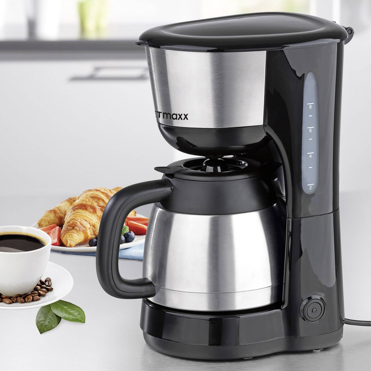 GourmetMaxx 01284 Coffee maker Stainless steel Cup volume=8 Thermal jug