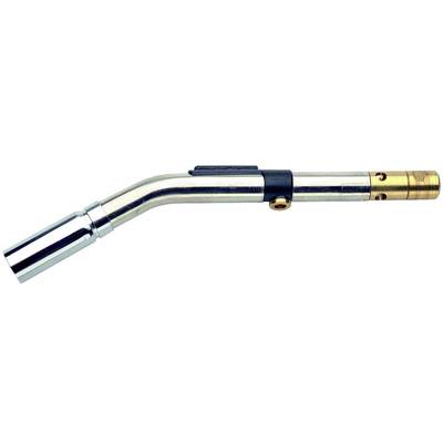 Metal pipe section with a curved end and a brass connection. Commonly used in air or fluid control systems.