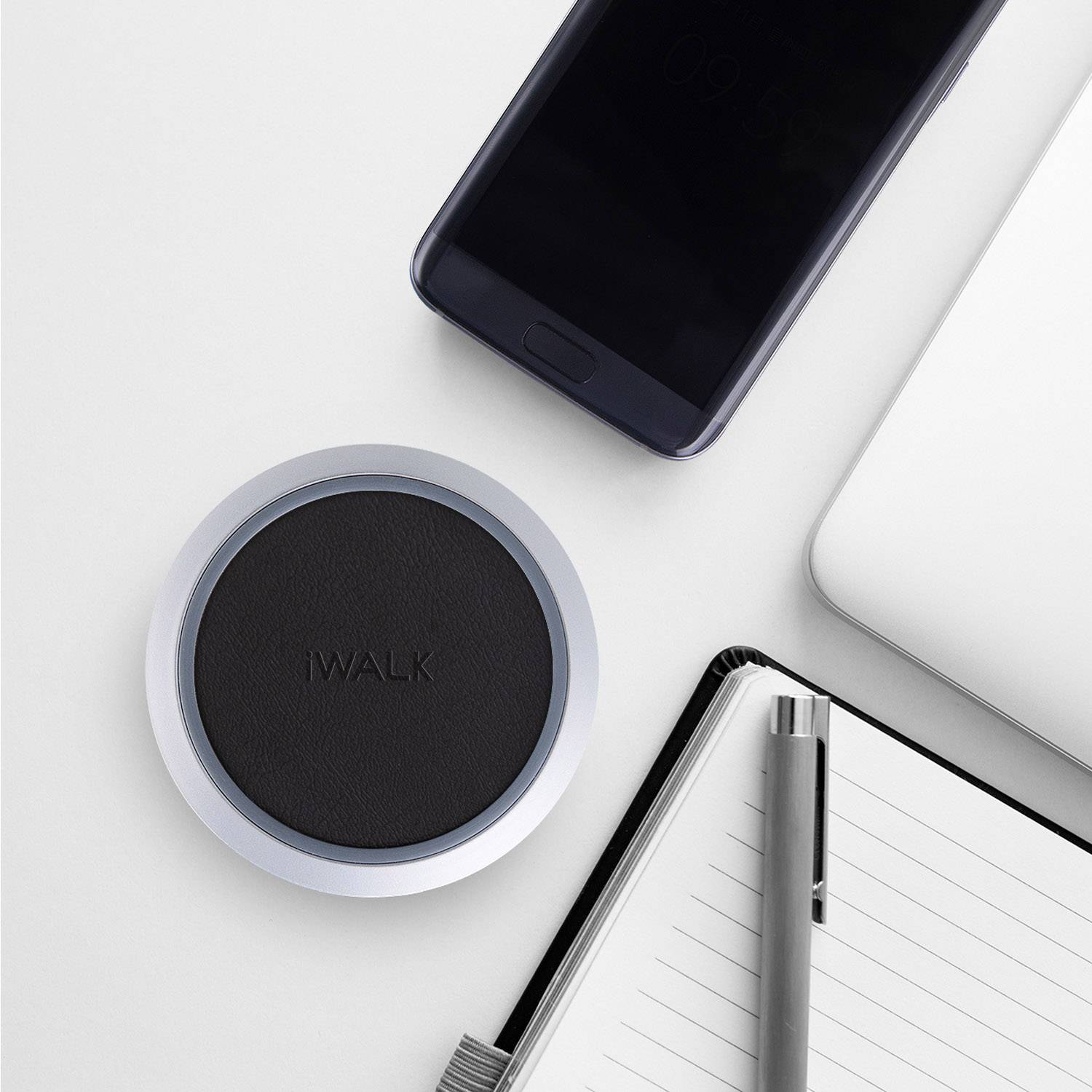 iWalk Wireless charger 2000 mA Air Powerqi FC60 ADA007 Outputs Inductive charging standard Black, Silver-4