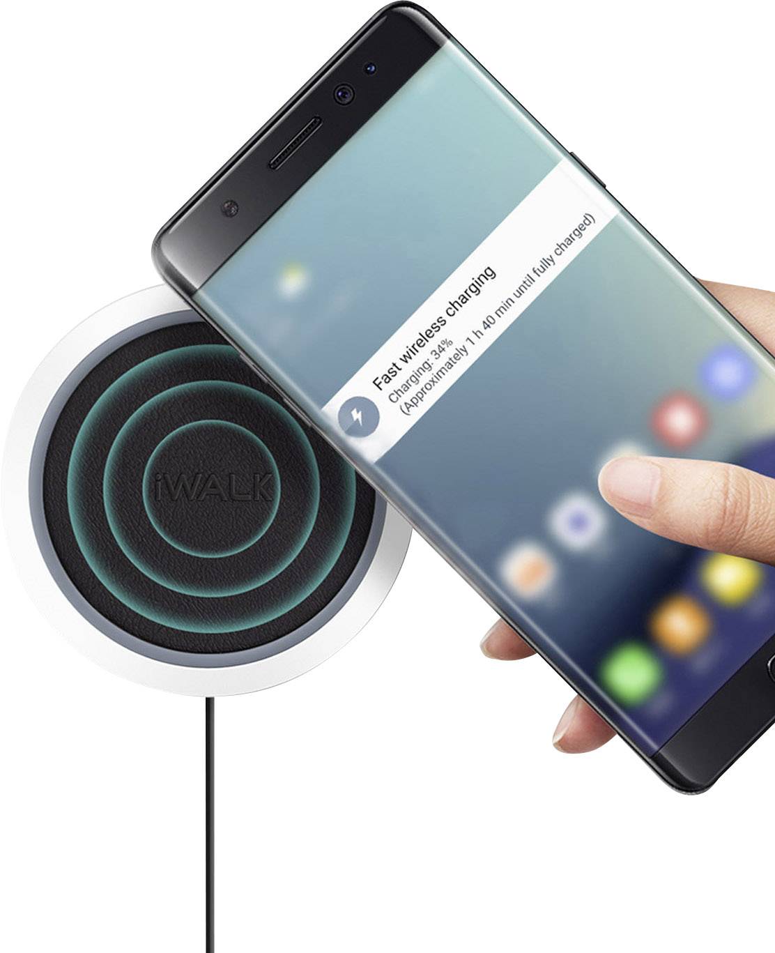 iWalk Wireless charger 2000 mA Air Powerqi FC60 ADA007 Outputs Inductive charging standard Black, Silver-6