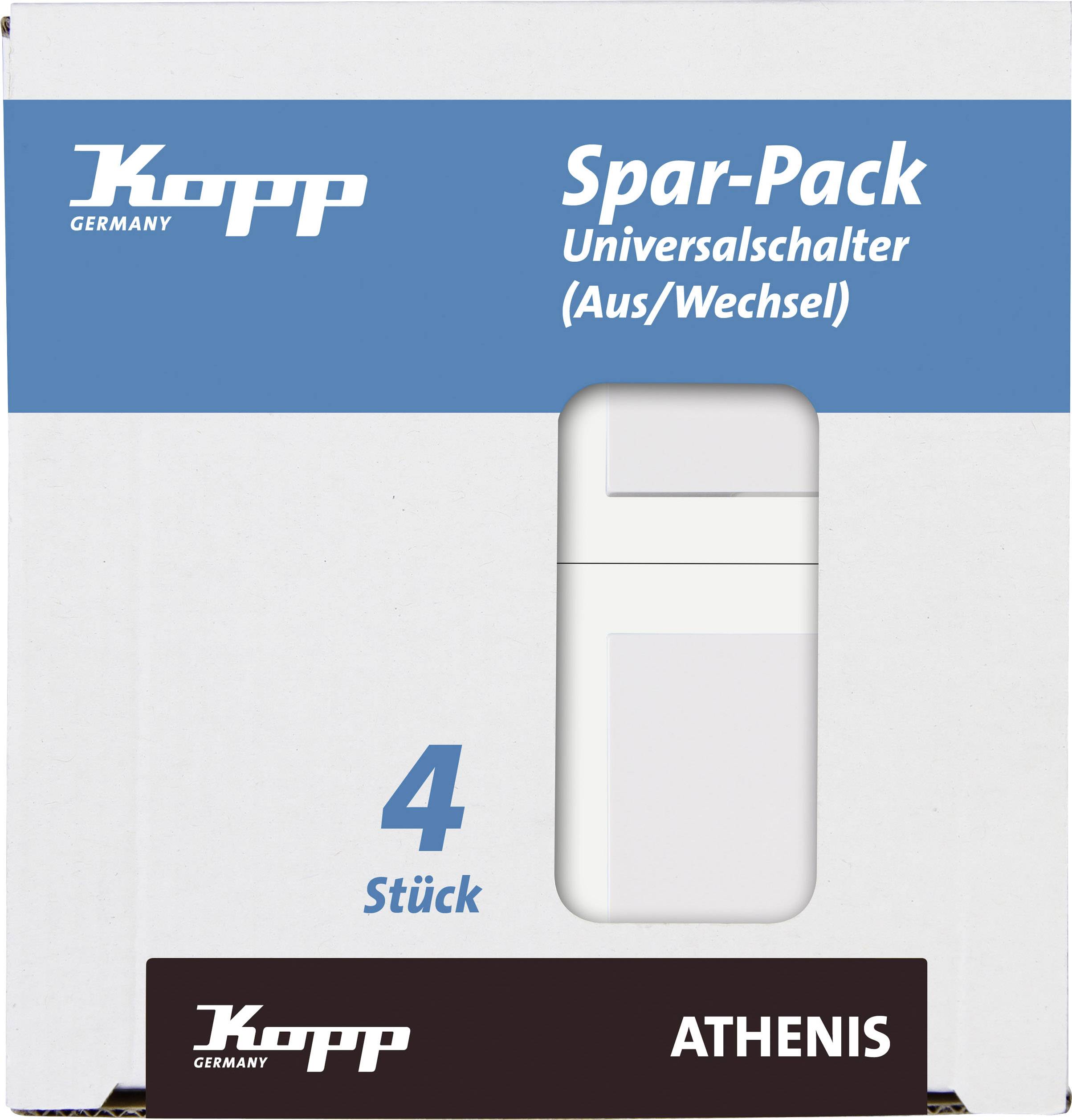 Kopp Insert Circuit breaker, Toggle switch ATHENIS Pure white (RAL 9010) 589629056 4 pc(s)-0