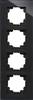 Kopp 4x Frame Cover HK 07, ATHENIS Anthracite (glossy) 406605001 1 pc(s)