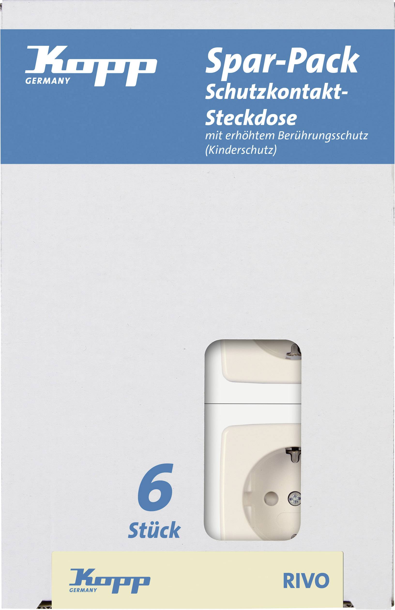 Kopp Insert Socket RIVO Pure white (RAL 9010) 945117052 6 pc(s)-0