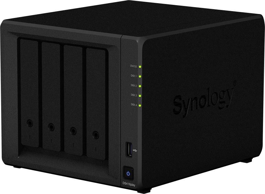 Synology DiskStation DS418Play NAS server casing 4 Bay USB 3.2 1st Gen front panel jack (USB 3.0) DS418Play-1