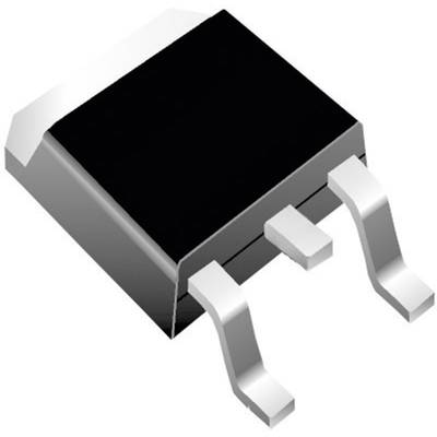 A black, rectangular electronic component with three protruding metal terminals.