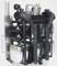 A complex exhaust system prototype with multiple cylinders and pipes, used for industrial applications.