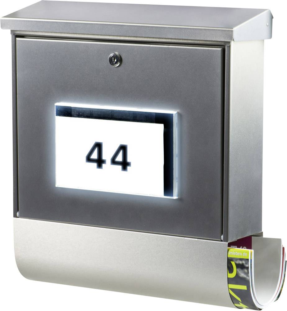 Burg Waechter 4400Si Malaga 4400 Si Letterbox Steel plate Silver Key