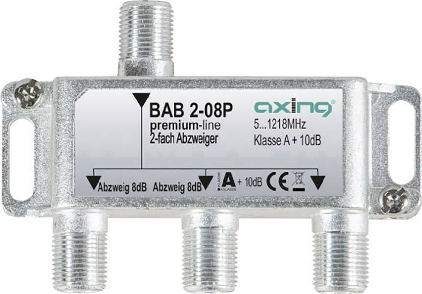 Axing BAB 2-08P Cable TV splitter 2-way 5 - 1218 MHz-0