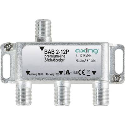 'Two-way tap from axing, Model BAB 2-12P, Frequency range 5...1218MHz, Class A, with 10dB tap-off'