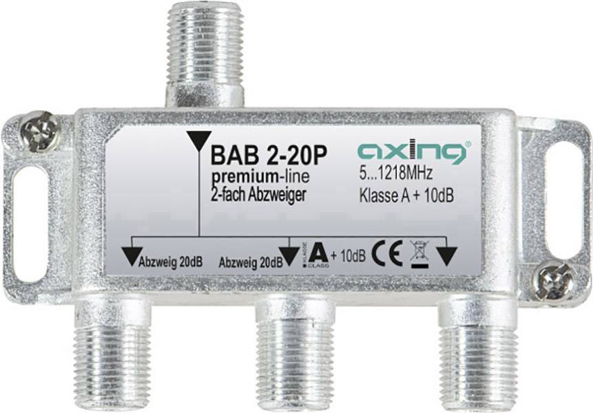 Axing BAB 2-20P Cable TV splitter 2-way 5 - 1218 MHz