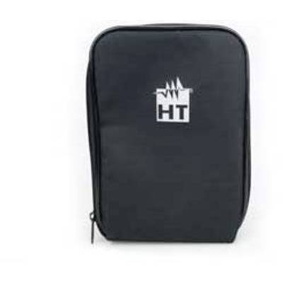 Black case with a white logo and the letters 'HT' on the front.