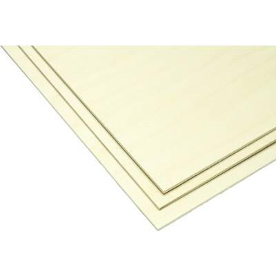 Three light plywood boards stacked on top of each other, slightly offset, show different layering stages.