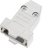 encitech DTNT09-M-K 1060-0105-01 D-SUB housing Number of pins: 9 Plastic, metallised 180 ° Silver 1 pc(s)