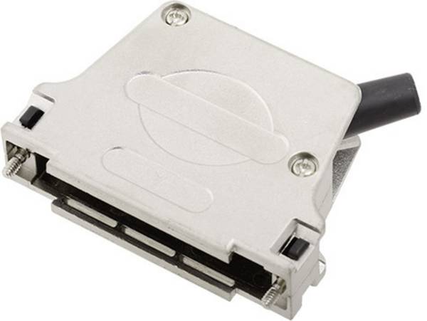 encitech D45ZF37-RG-K 7960-0206-14 D-SUB housing Number of pins: 37 Solid metal 45 ° Silver 1 pc(s)