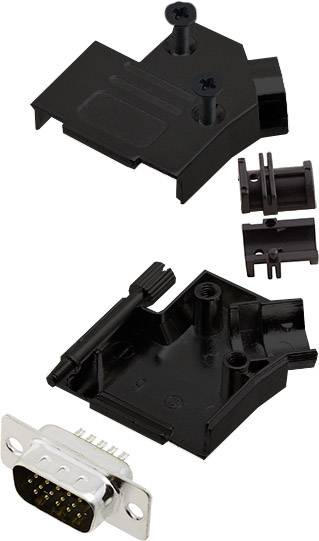 encitech D45ZK09-BK-HDP15-K 6355-0104-01 D-SUB pin strip set 45 ° Number of pins: 15 Solder bucket 1 pc(s)-0