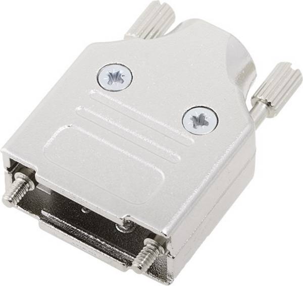 encitech MHDM09-K 6560-0136-01 D-SUB housing Number of pins: 9 Solid metal 180 ° Silver 1 pc(s)